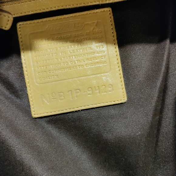 VINTAGE COACH 9429 BONNIE BUCKET LINEN LEATHER TAN CREAM SHOULDER BAG - Picture 11 of 13